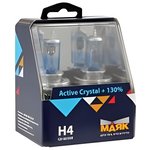 МАЯК - Комплект галогенных ламп H4 12V 60/55W P43t Active Crystal +130%, 2шт / 72420AC+130