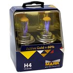 МАЯК - Комплект галогенных ламп H4 12V 60/55W P43t Active Gold +60% для плохих погодных условий, 2шт / 72420AG+60