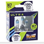 МАЯК - Комплект галогенных ламп H7 12V 55W PX26d Super Light +100% ULTRA, 2шт / 82720SL+100