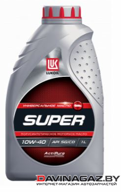 Масло моторное полусинтетическое - LUKOIL SUPER 10W40, 1л