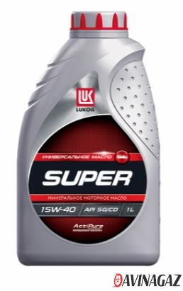 Масло моторное минеральное - LUKOIL SUPER SG/CD 15W40, 1л