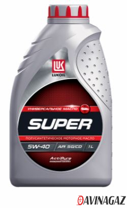 Масло моторное полусинтетическое - LUKOIL SUPER SG/CD 5W40, 1л