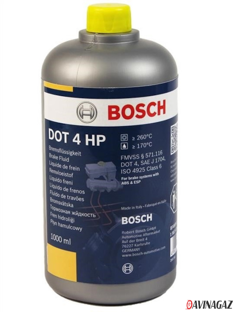 Тормозная жидкость - BOSCH HP DOT4, 1л / 1987479113