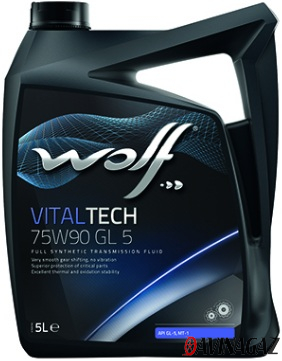 Масло трансмиссионное - WOLF VITALTECH 75W90 GL 5, 5л