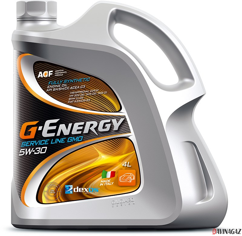 Масло моторное синтетическое - G-Energy Service Line GMO 5W30, 4л