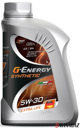 Масло моторное синтетическое - G-Energy Synthetic Extra Life 5W30, 1л