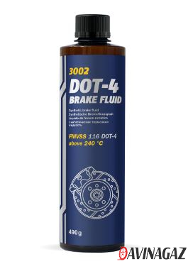 Жидкость тормозная - MANNOL 3002 Brake Fluid DOT-4, 490г / 56739