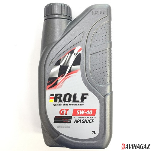 Масло моторное синтетическое - ROLF GT 5W40, 1л