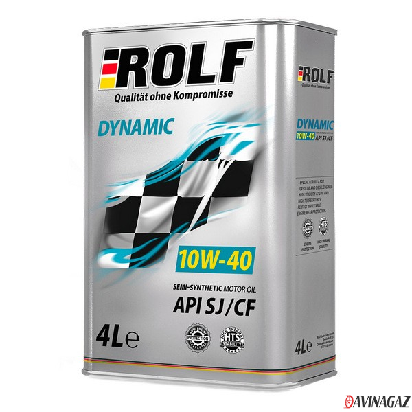 Масло моторное полусинтетическое - Rolf Dynamic 10W40, 4л