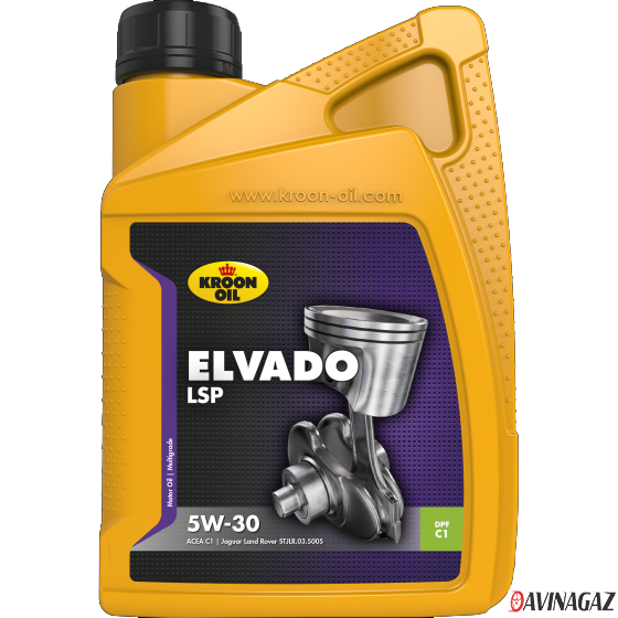 Масло моторное синтетическое - Kroon Oil Elvado LSP 5W30, 1л