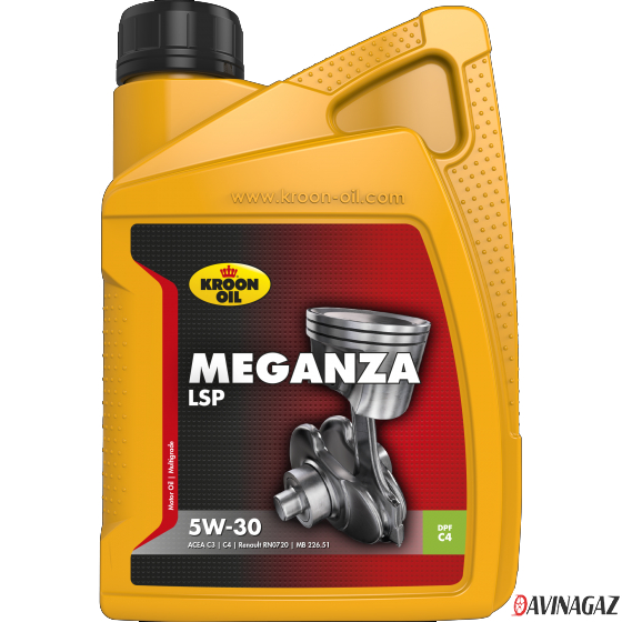 Масло моторное синтетическое - Kroon Oil Meganza LSP 5W30, 1л