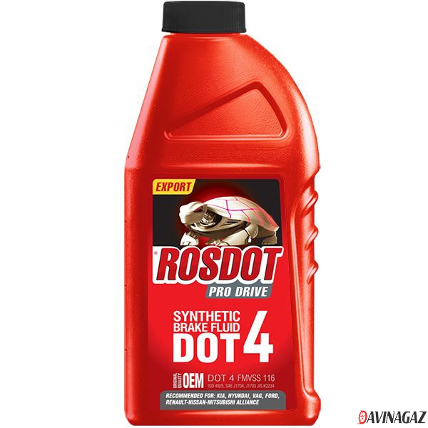 Жидкость тормозная - ROSDOT PRO DRIVE DOT-4, 910г / 430110012