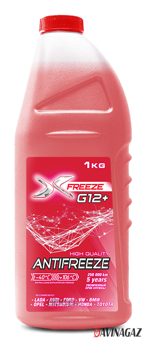 Антифриз готовый - X-FREEZE G12+, 1кг / 430140008