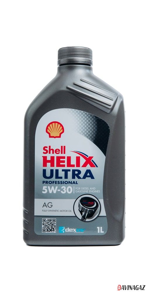 Масло моторное синтетическое - SHELL HELIX ULTRA Professional AG 5W30, 1л / 550046300