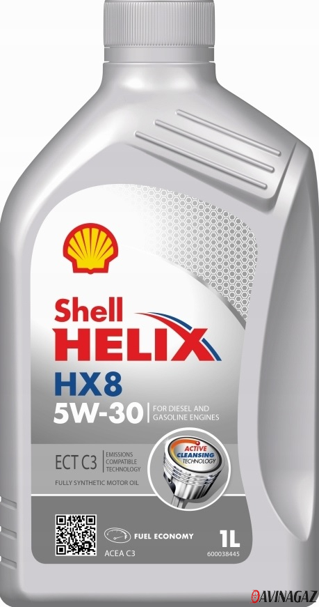 Масло моторное синтетическое - SHELL HELIX HX8 ECT C3 5W30, 1л
