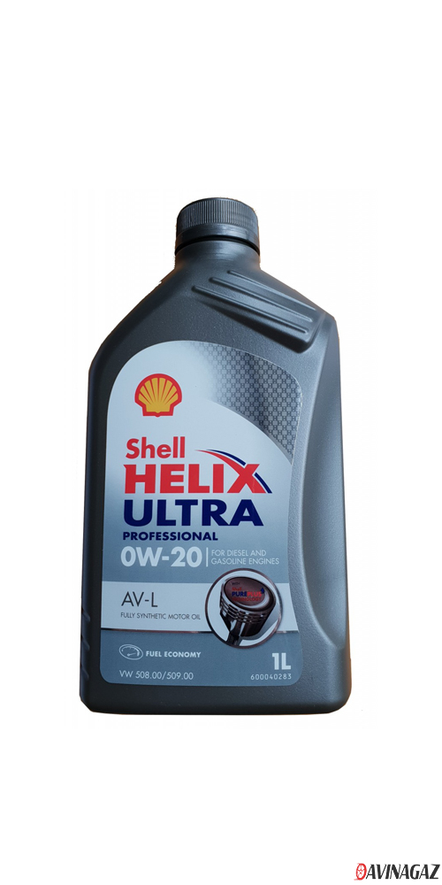 Масло моторное синтетическое - SHELL HELIX ULTRA Professional AV-L 0W20, 1л / 550048041