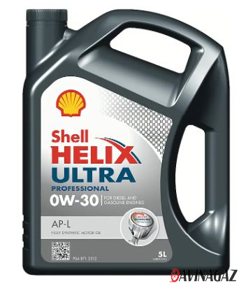 Масло моторное синтетическое - SHELL Helix Ultra Professional AP-L 0W30, 5л / 550050863