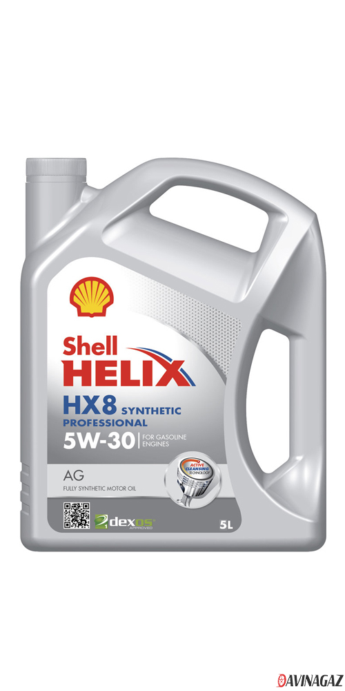 Масло моторное синтетическое - Shell Helix HX8 Professional AG 5W30, 5л