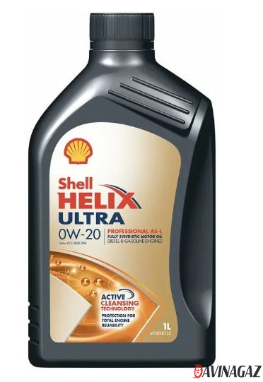 Масло моторное синтетическое - SHELL HELIX ULTRA Professional AS-L 0W20, 1л / 550055735