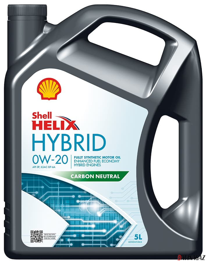 Масло моторное синтетическое - Shell Helix HYBRID 0W20, 5л / 550056725