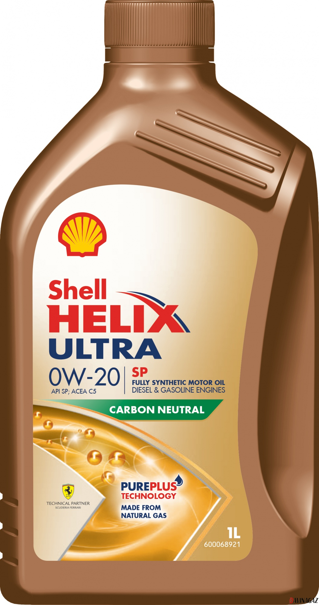 Масло моторное синтетическое - Shell Helix Ultra SP 0W20, 1л / 550063070