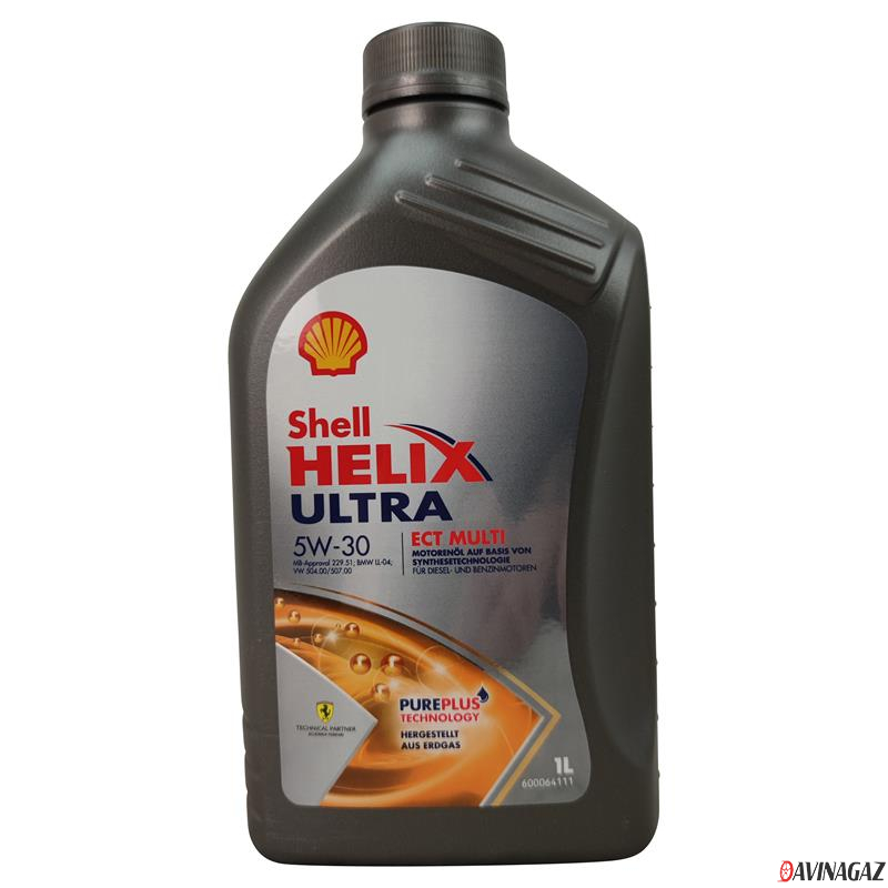 Масло моторное синтетическое - Shell Helix Ultra ECT MULTI 5W30, 1л / 550063484