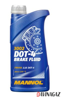 Жидкость тормозная - MANNOL 3002 Brake Fluid DOT-4, 910г / 56723