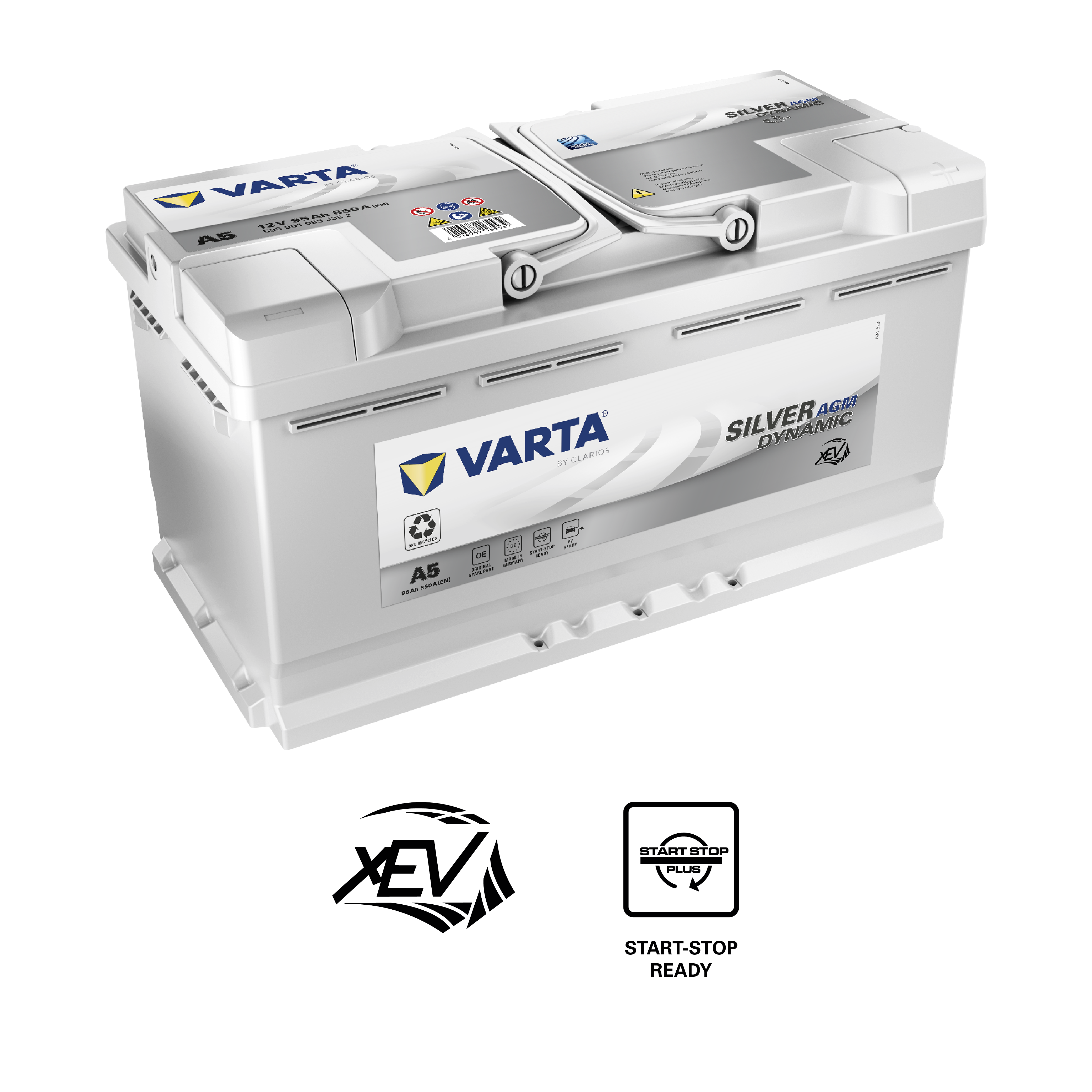 Аккумулятор - VARTA Silver Dynamic AGM 95Ah 850A R+ 353х175х190мм / 595 901 085