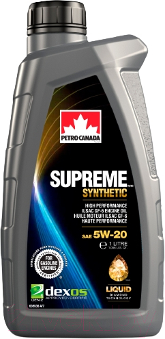 Масло моторное синтетическое - Petro-Canada Supreme 5W-20 1л