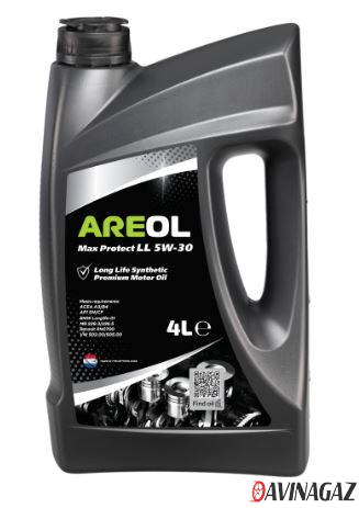Масло моторное синтетическое - AREOL Max Protect LL 5W30 / 5W30AR013 (4л)
