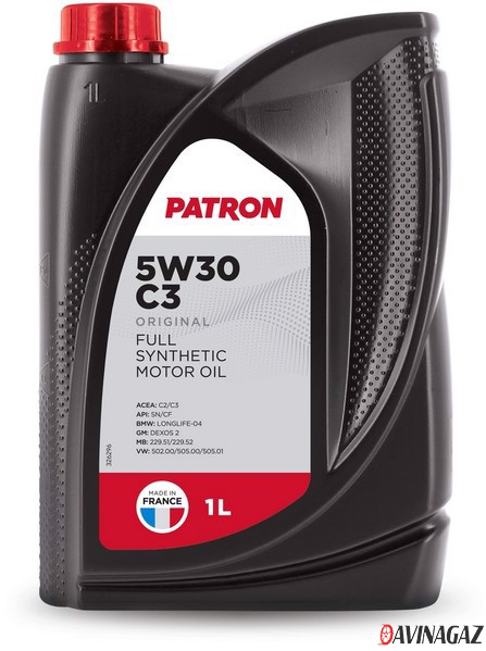 Масло моторное синтетическое - PATRON Original C3 5W30, 1л