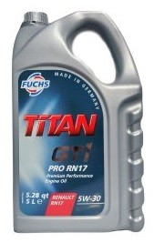Масло моторное синтетическое - FUCHS TITAN GT1 PRO RN17 5W30, 5л