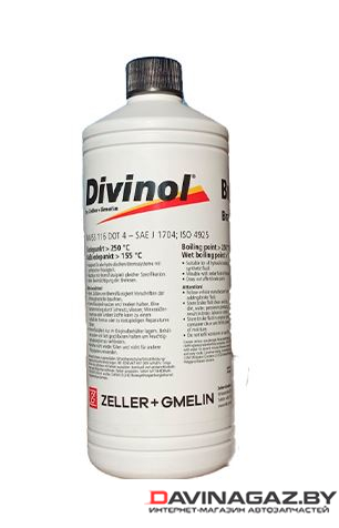 Жидкость тормозная - DIVINOL BREMSFLUESSIGKEIT DOT4, 1л / 62170-L004