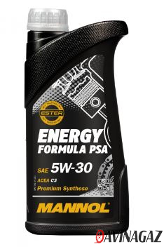 Масло моторное синтетическое - MANNOL 7703 Energy Formula PSA 5W30, 1л (98990 / MN7703-1)