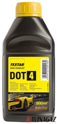 Жидкость тормозная - TEXTAR DOT 4, 500мл / 95002400