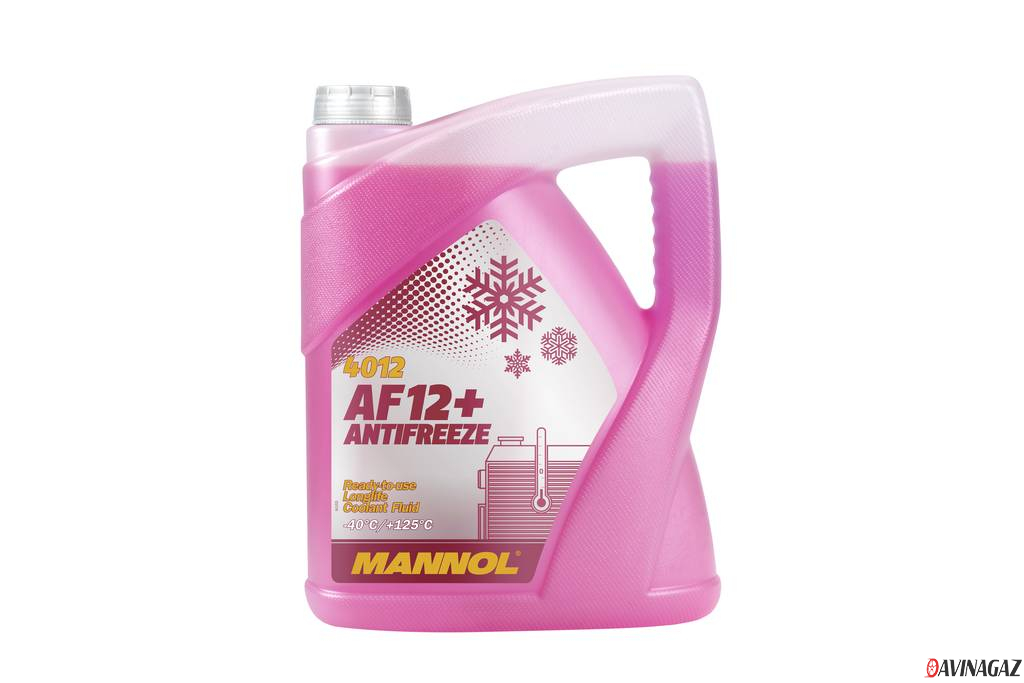 Антифриз готовый - MANNOL Antifreeze AF12+ (-40 °C) Longlife 4012, 5л (96540 / MN4012-5)