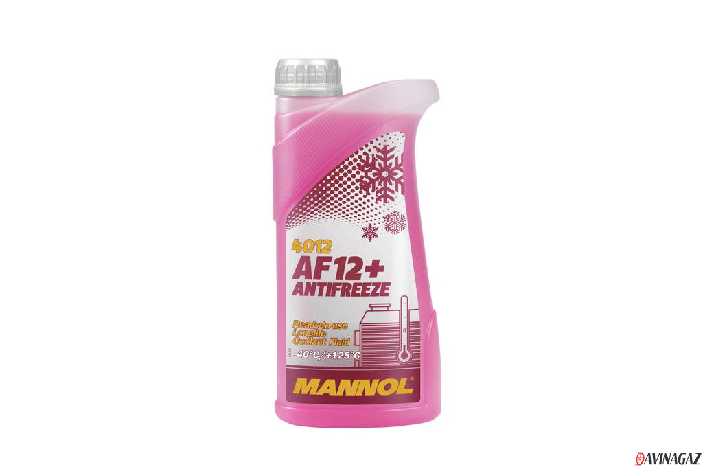 Антифриз готовый - MANNOL Antifreeze AF12+ (-40 °C) Longlife 4012, 1л (97037 / MN4012-1)