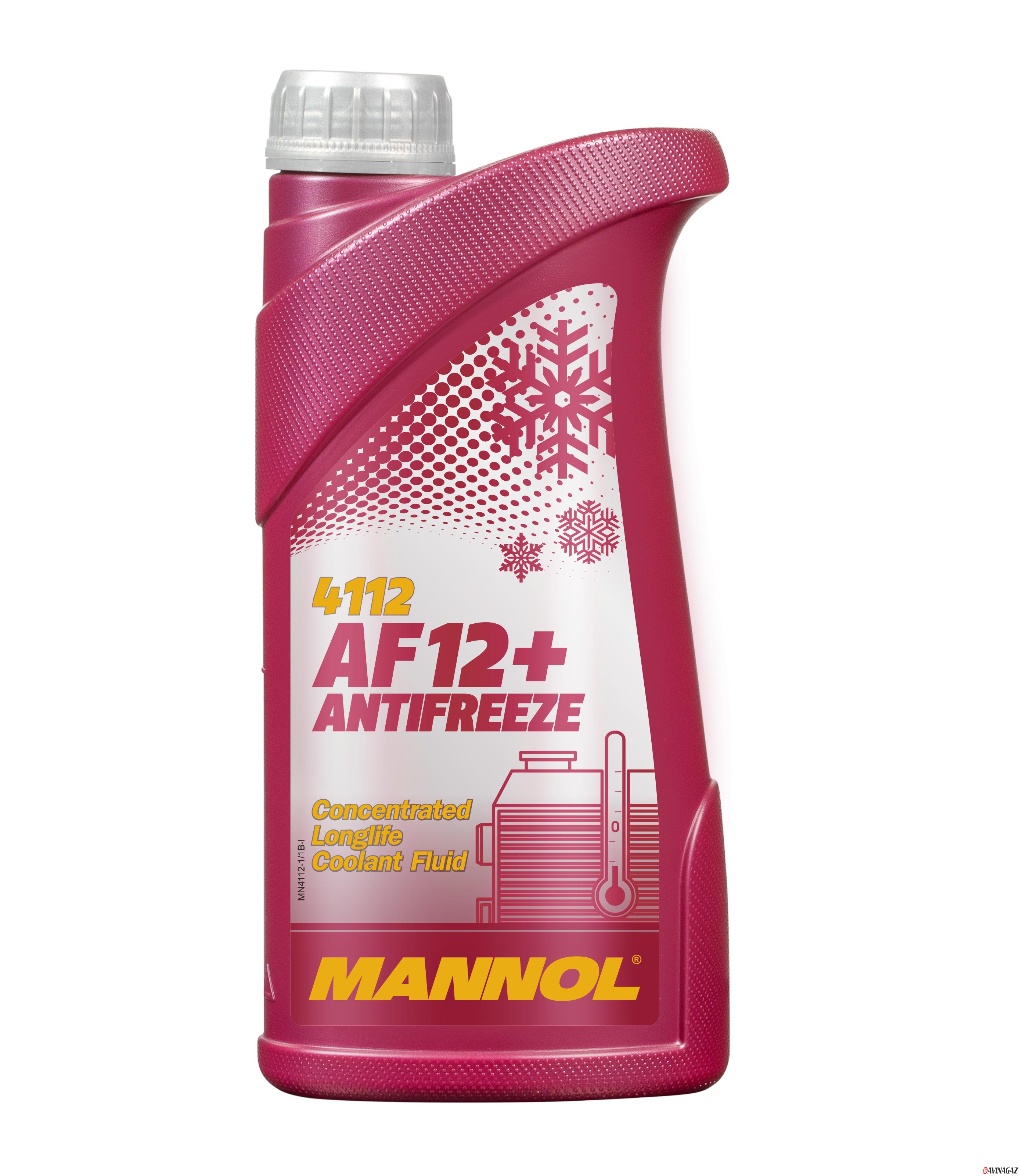 Концентрированный антифриз - MANNOL Antifreeze AF12+ Longlife 4112, 1л (98215 / MN4112-1)