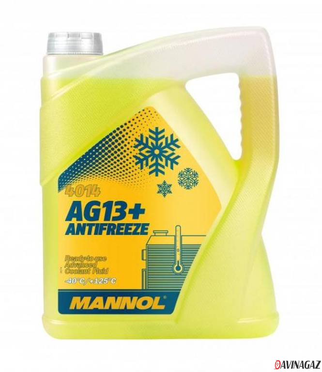 Готовый антифриз - MANNOL Antifreeze AG13+ (-40°C) Advanced 4014, 5л (98987 / MN4014-5)