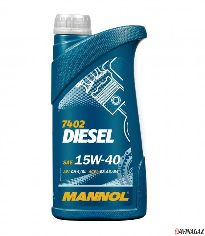 Масло моторное минеральное - MANNOL 7402 Diesel 15W40, 1л (99243 / MN7402-1)