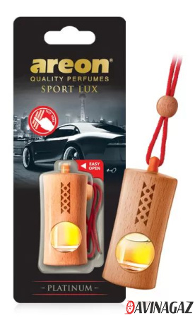AREON - Ароматизатор FRESCO SPORT LUX NEW Platinum бутылочка дерево / ARE-FGL03