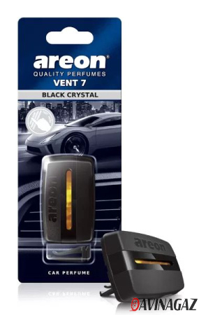AREON - Ароматизатор VENT 7 Black Crystal на дефлектор / ARE-V708