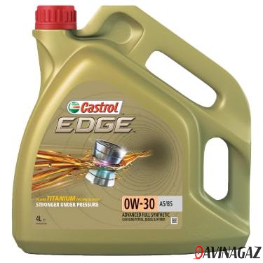 Масло моторное синтетическое - Castrol Edge A5/B5 0W30, 4л (CASTROL 0W30 EDGE A5/B5/4 / 156E3F)