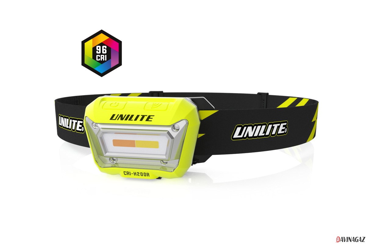 UNLITE - Налобный сенсорный фонарь 3 цвета, CRI 96+, 200Lm, 1500mAh, IPX5 / CRI-H200R