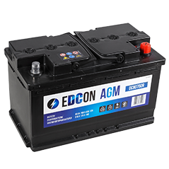 Аккумулятор - EDCON AGM 12V 80Ah 760A (R+) 315x175x190mm / DC80760R
