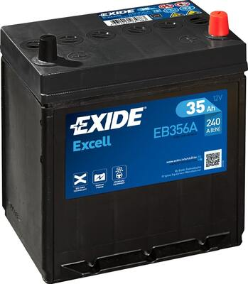Аккумулятор - EXIDE Excell 12V 35Ah 240A R+ 187x127x220мм / EB356A