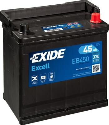 Аккумулятор - EXIDE Excell 12V 45AH 330A R+ 220x135x225mm / EB450