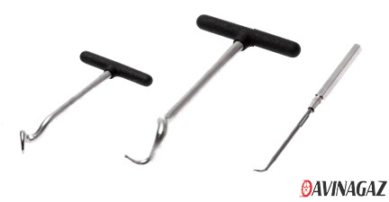 ХорексАвто - Набор крючков для демонтажа уплотнительных колец и сальников, 3 предмета / HZ 25.1.120S