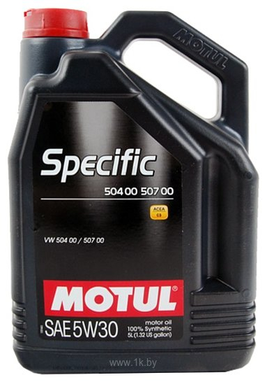 Масло моторное синтетическое - MOTUL SPECIFIC 504.00-507.00 5W-30 5л