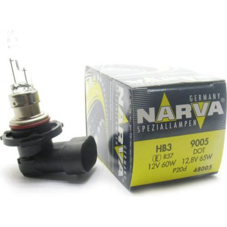 Автолампа NARVA HB3 (12/12, 8V 60/65W P20d) блистер